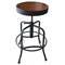 Holland Bar Stool Co Adjustable Stool, Black Wrinkle, Med Distressed Hardwood Seat 910BWMed - alternate 1